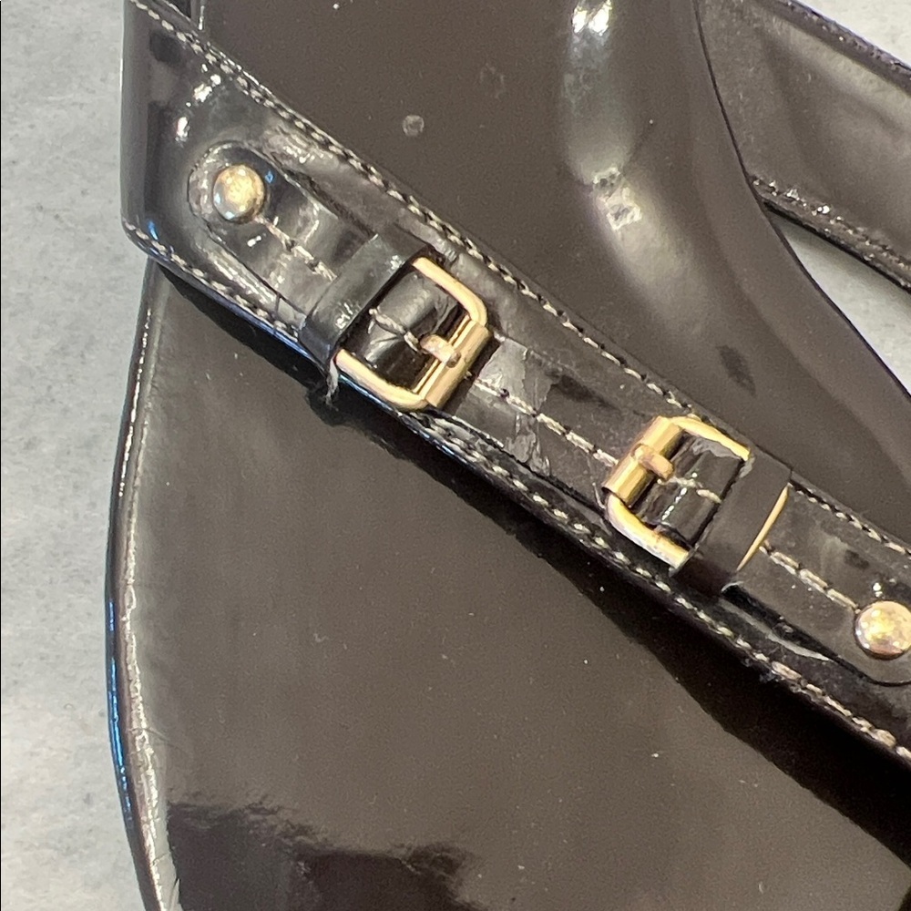 Ann Taylor Brown Patent Sandals - Picture 5 of 5
